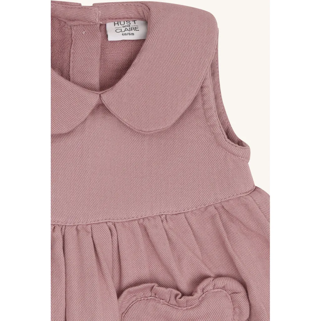 Hust & Claire Kis Twill kjole Heather bomuld
