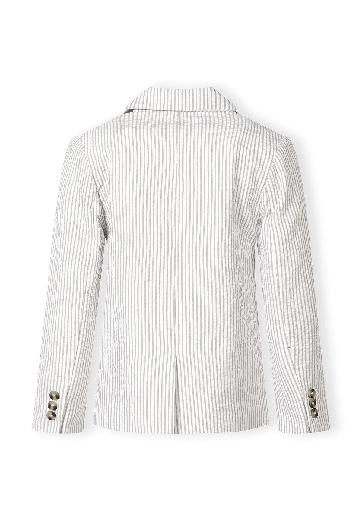 Minoti 44618 seersucker blazer sten stribet til drenge