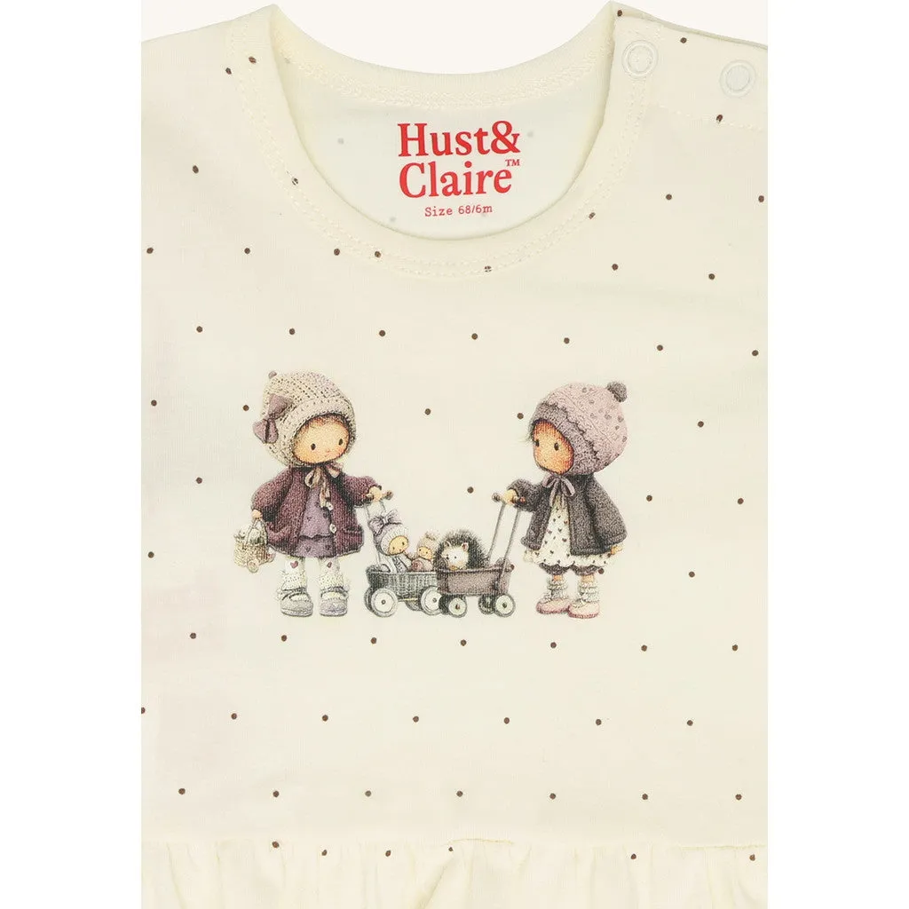 Hust & Claire HCAnna Trolly langærmet t-shirt off white økologisk
