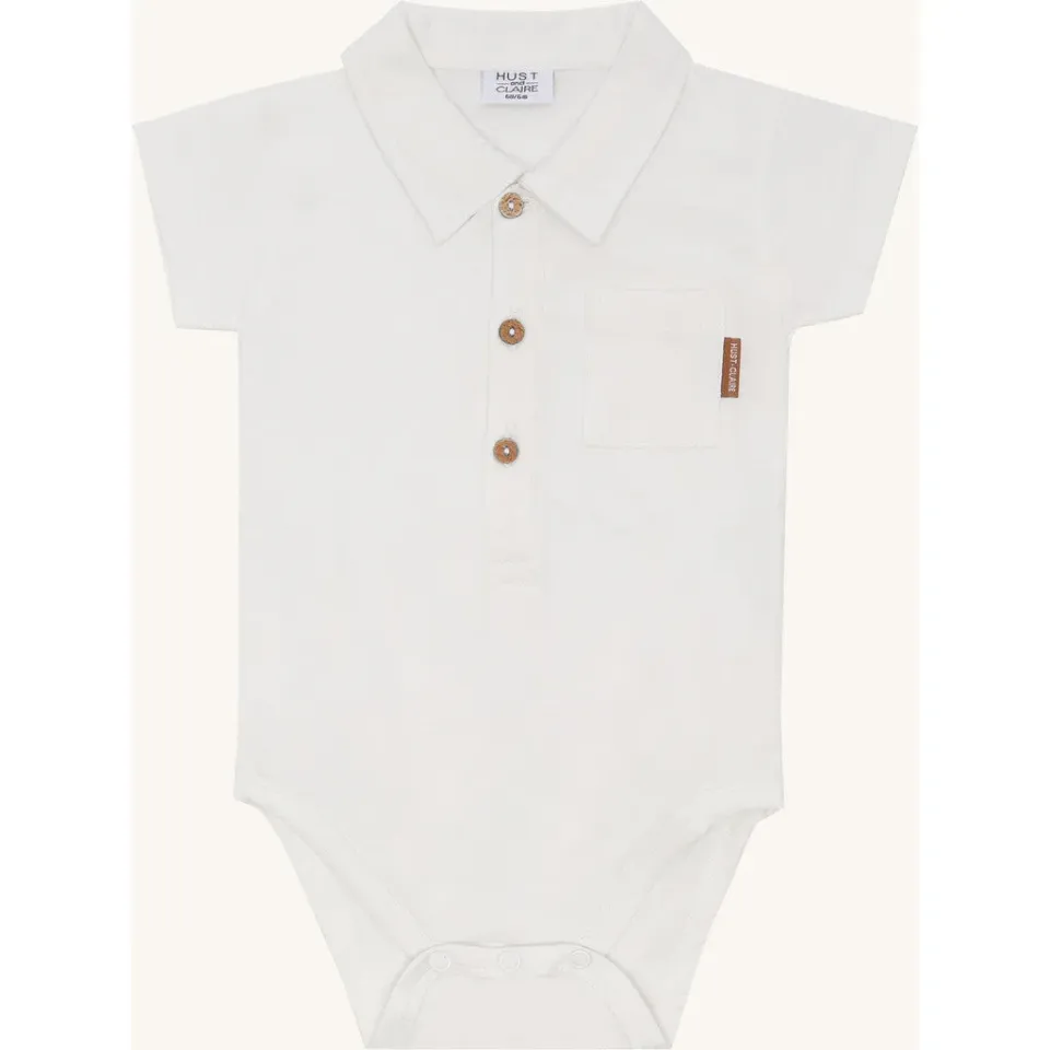 Hust & Claire Boye Slub bodyshirt elfenben økologisk