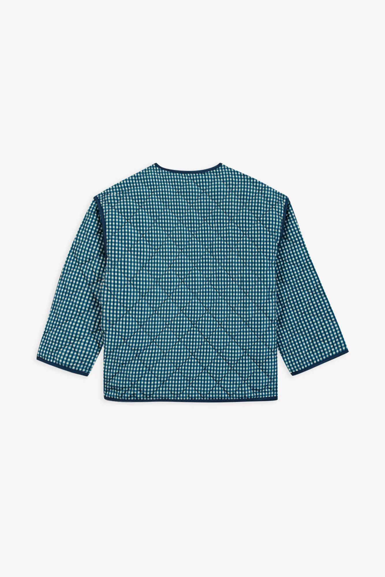 Bonton Pruneau Vichy jakke blå ternet