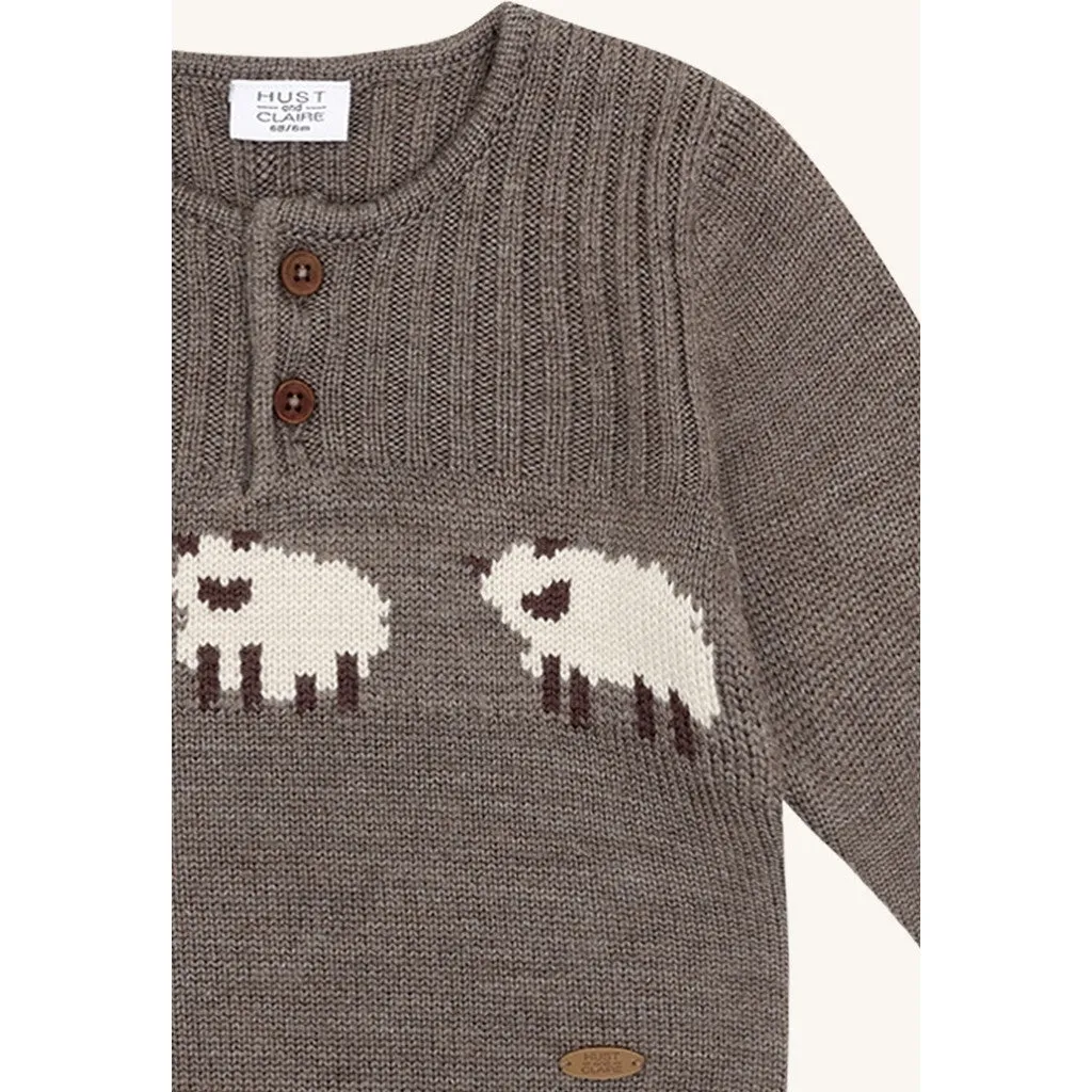 Hust & Claire HCPil Wool Sheep strik Deer Melange uld