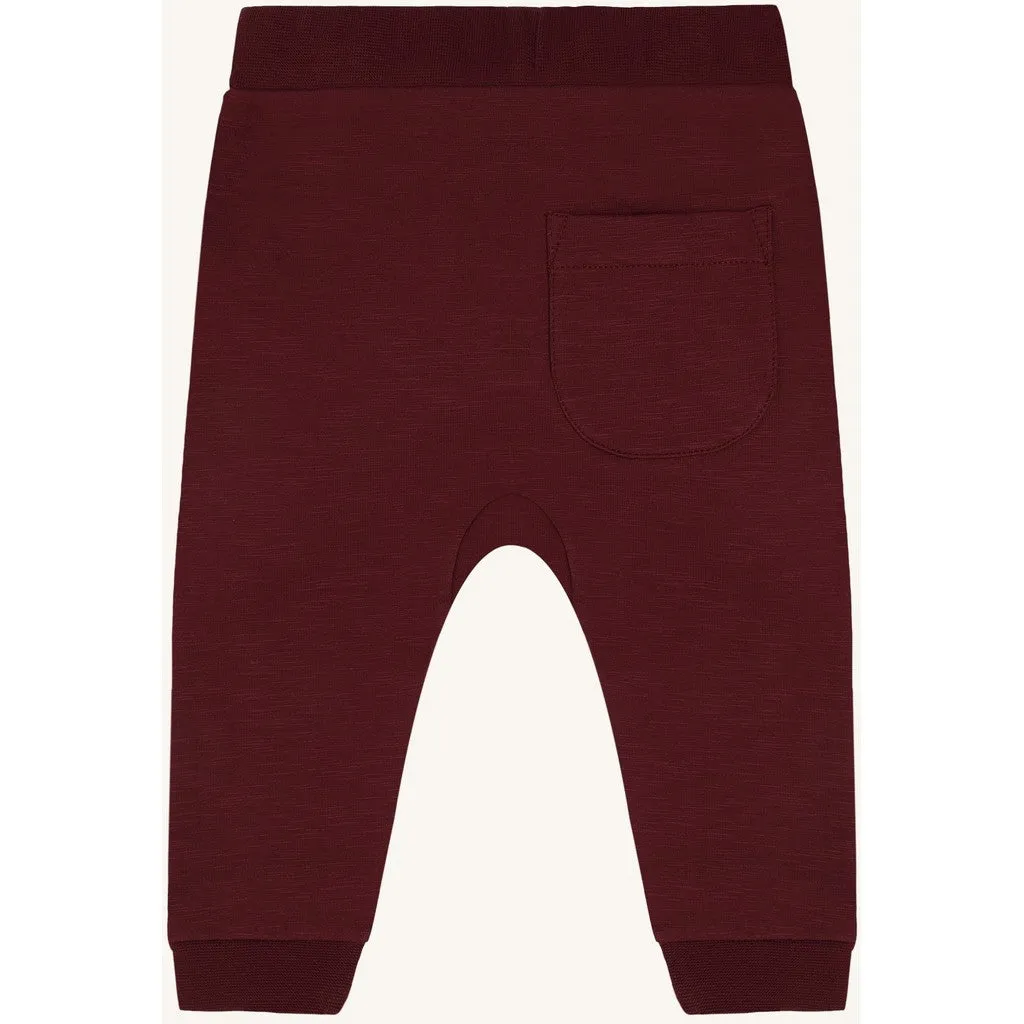 Hust & Claire Georgey Solid Brushed joggingbukser Red Chocolate