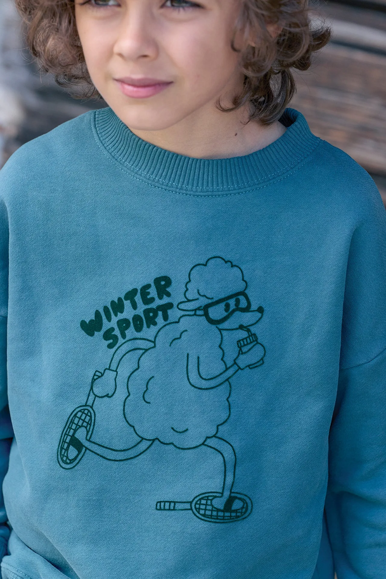 Bonton Lame Winter Spo sweatshirt nordic sea bomuld