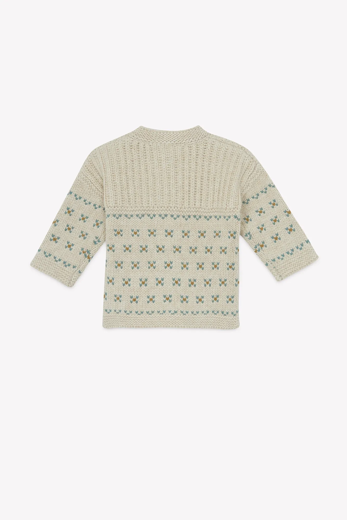 Bonton Peanut Milk Jacquard cardigan bomuld