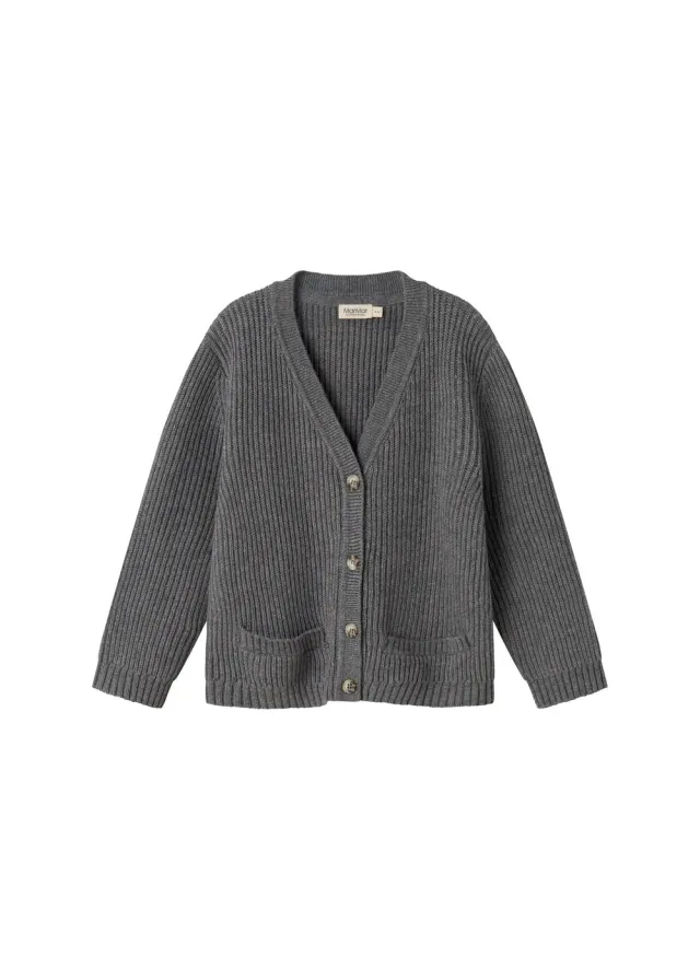 MarMar Tarono strik cardigan Grey Melange uld