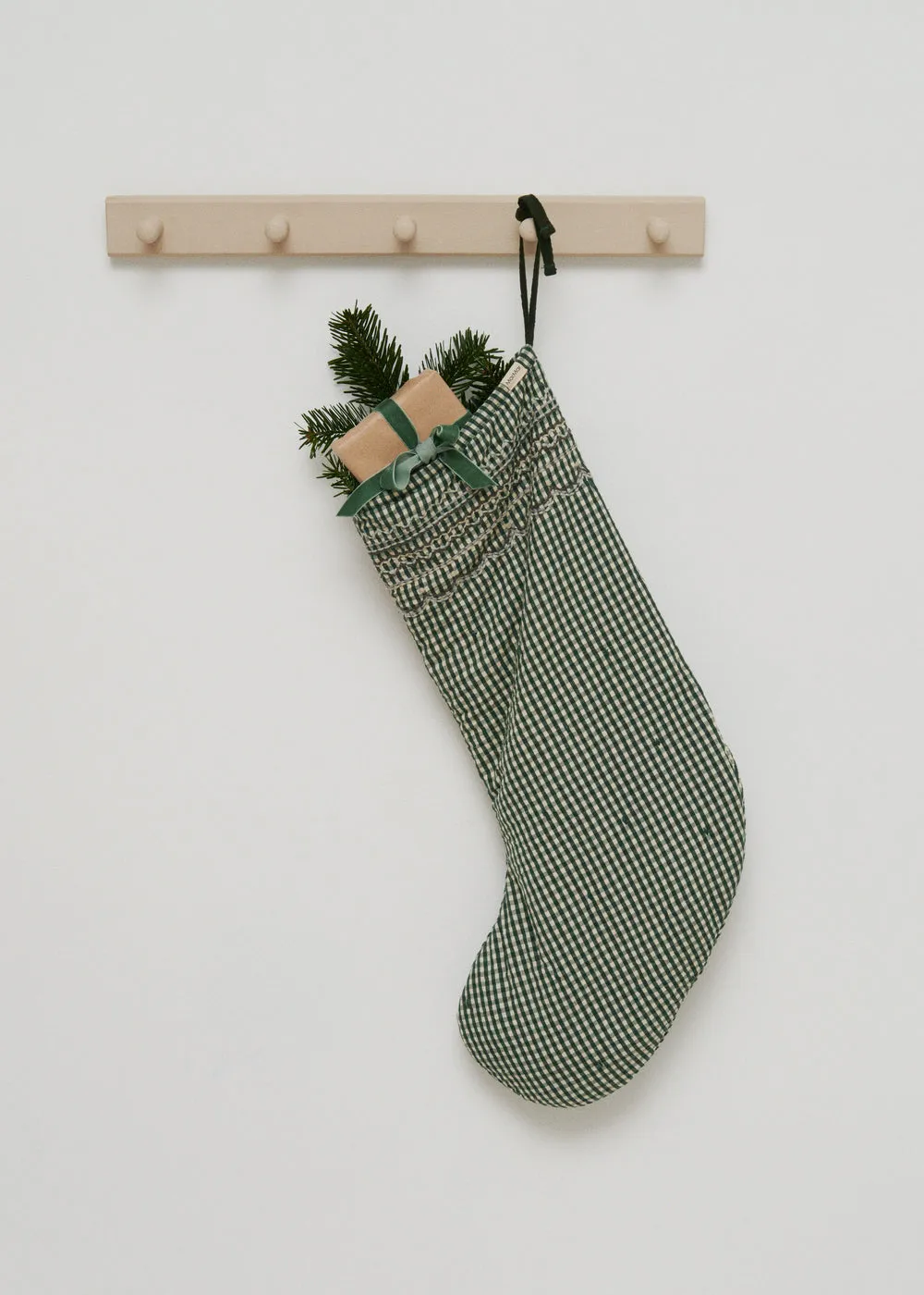 MarMar Christmas julesok Green Check ternet