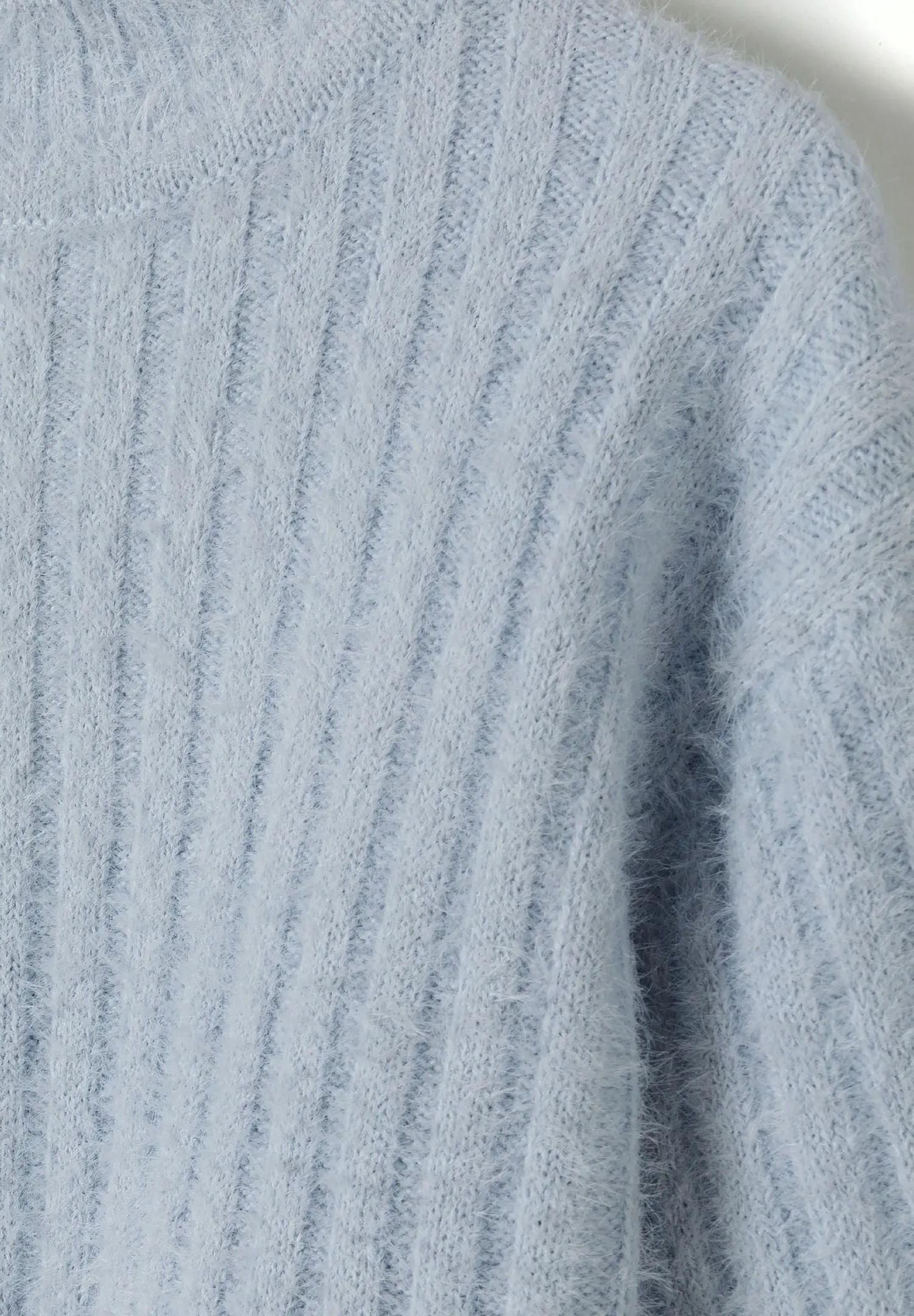 Minoti 43886 strikpullover lyseblå til piger