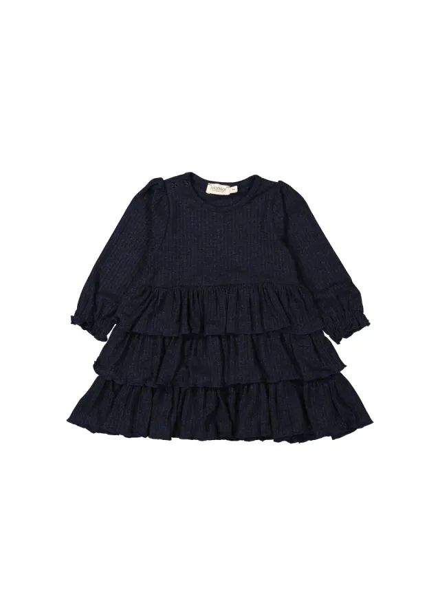 MarMar Copenhagen Damina babykjole Dark Night Glitter blå