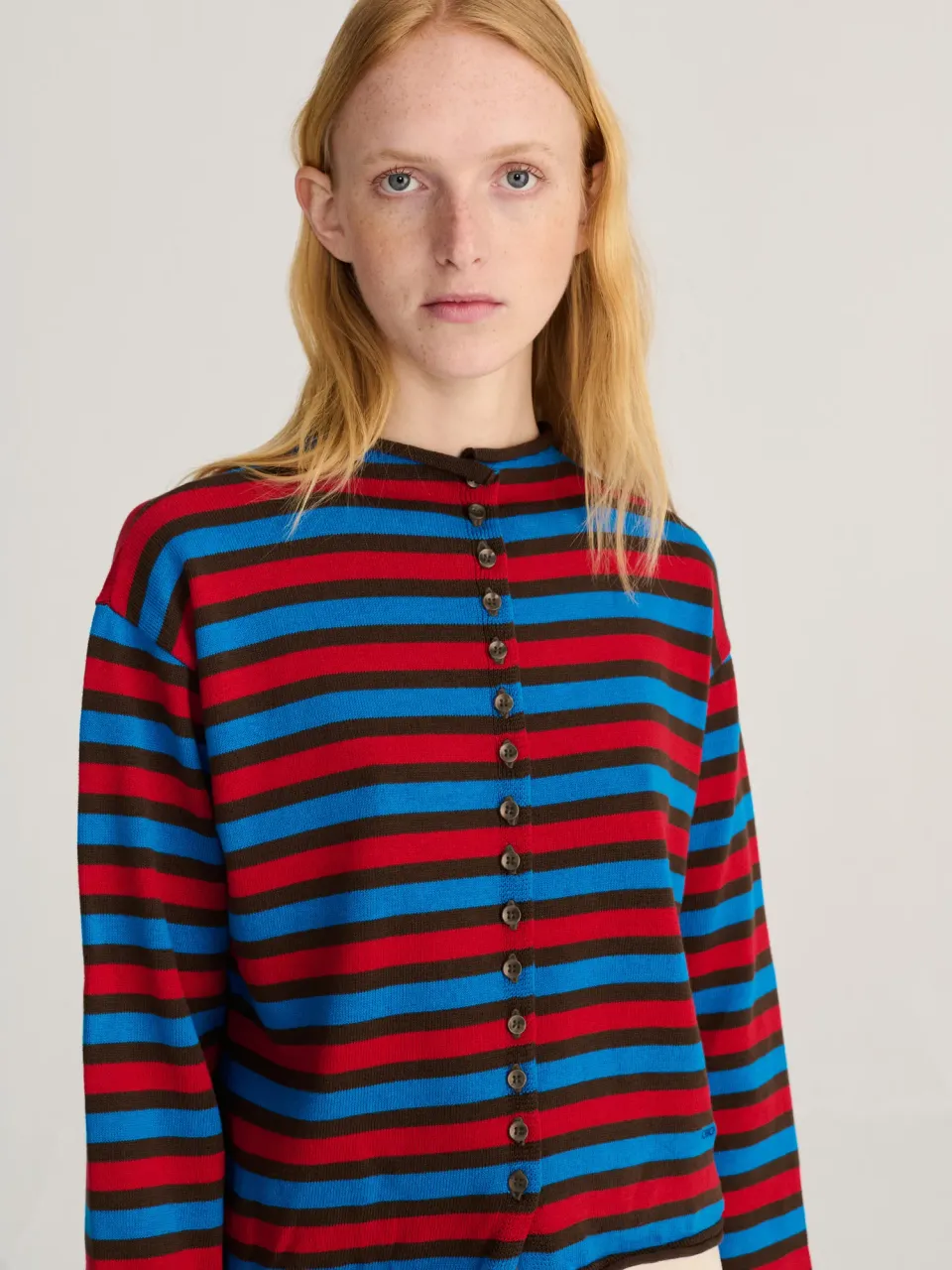 Bobo Choses stribet cardigan bomuld relaxed fit