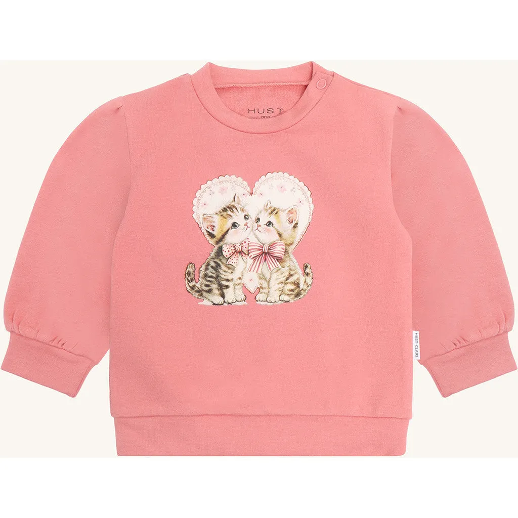 Hust & Claire HCSara Kitten love sweatshirt sorbet bomuld
