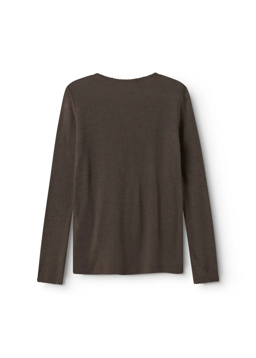 MarMar Tamra uld pointelle T-shirt Terre brun