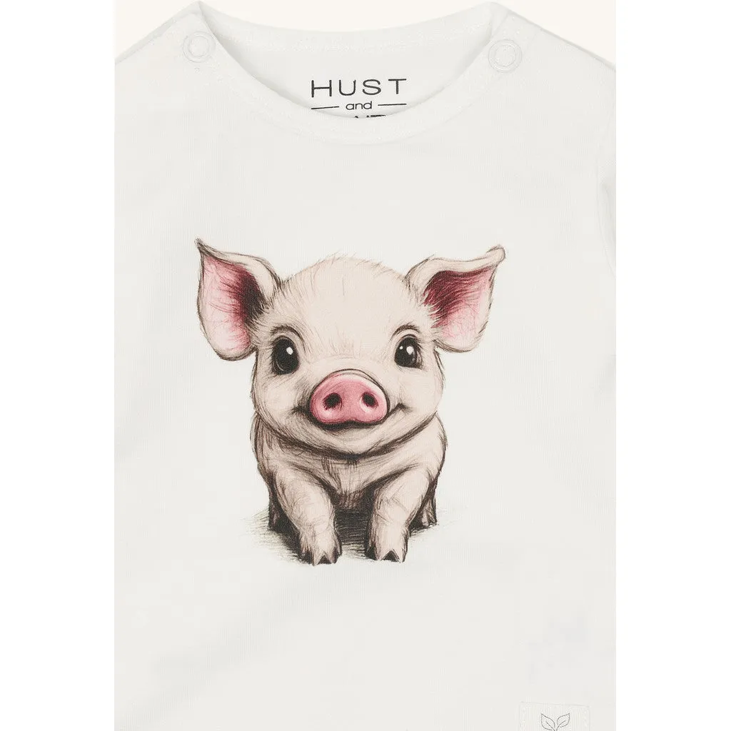Hust & Claire HCBebe Piglet bodystocking quartz økologisk