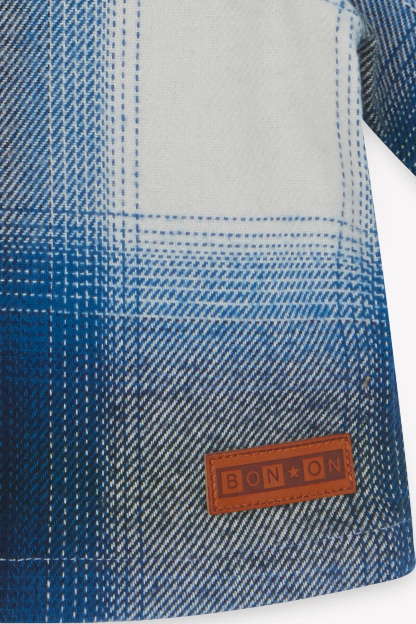 Bonton Marseille Bleu Nordic skjorte ternet bomuld