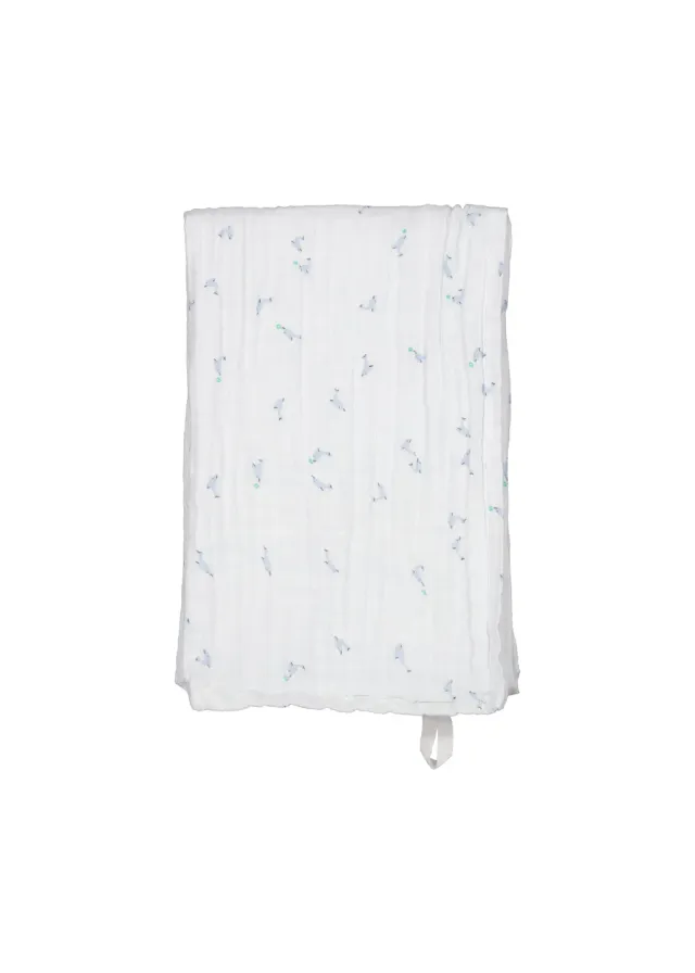 MarMar Swaddle Dolphin svøb 100x100 økologisk