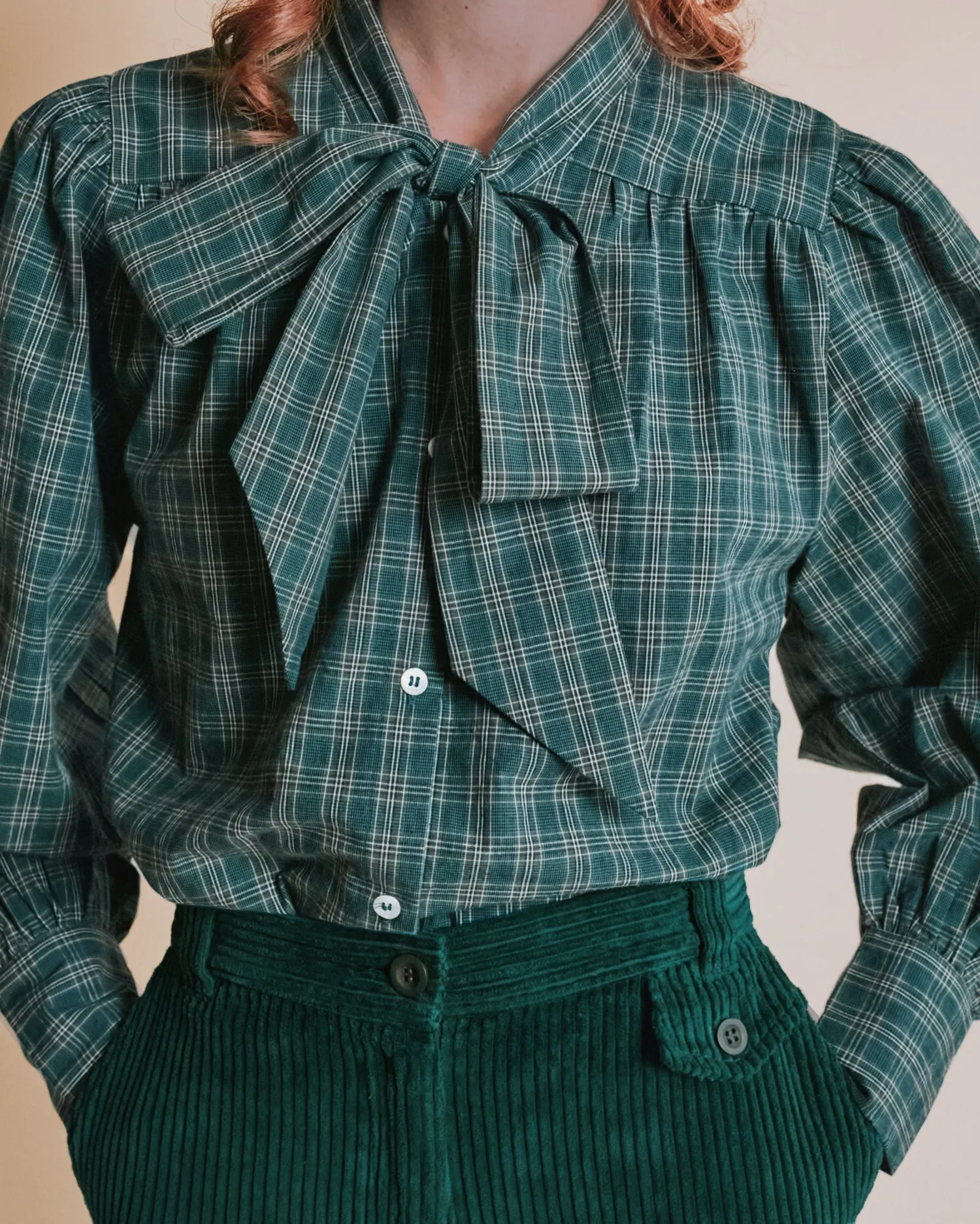 Emile et Ida Ediva bluse ternet grøn