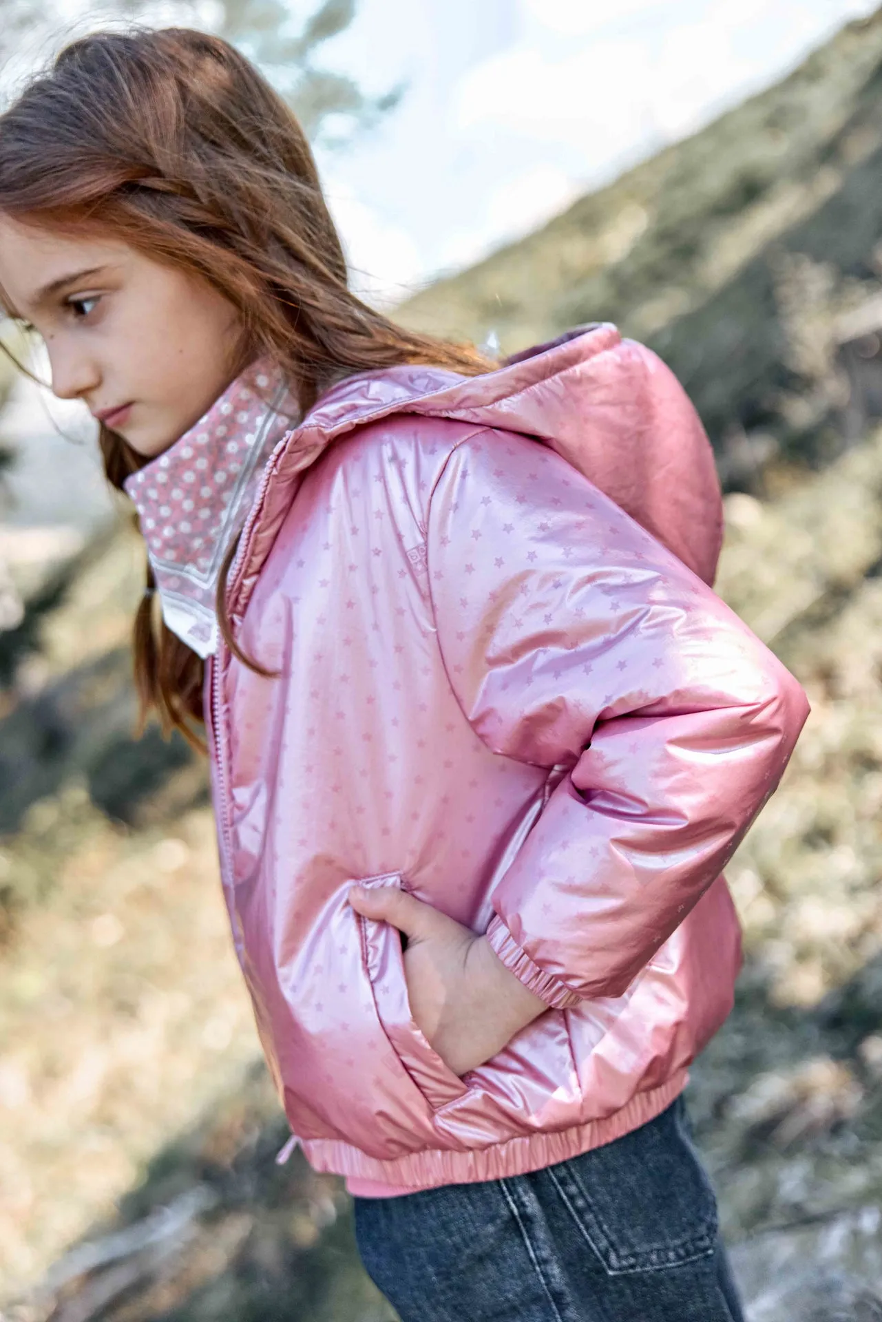 Bonton Flotte Rose Blossom regnfrakke stjerner