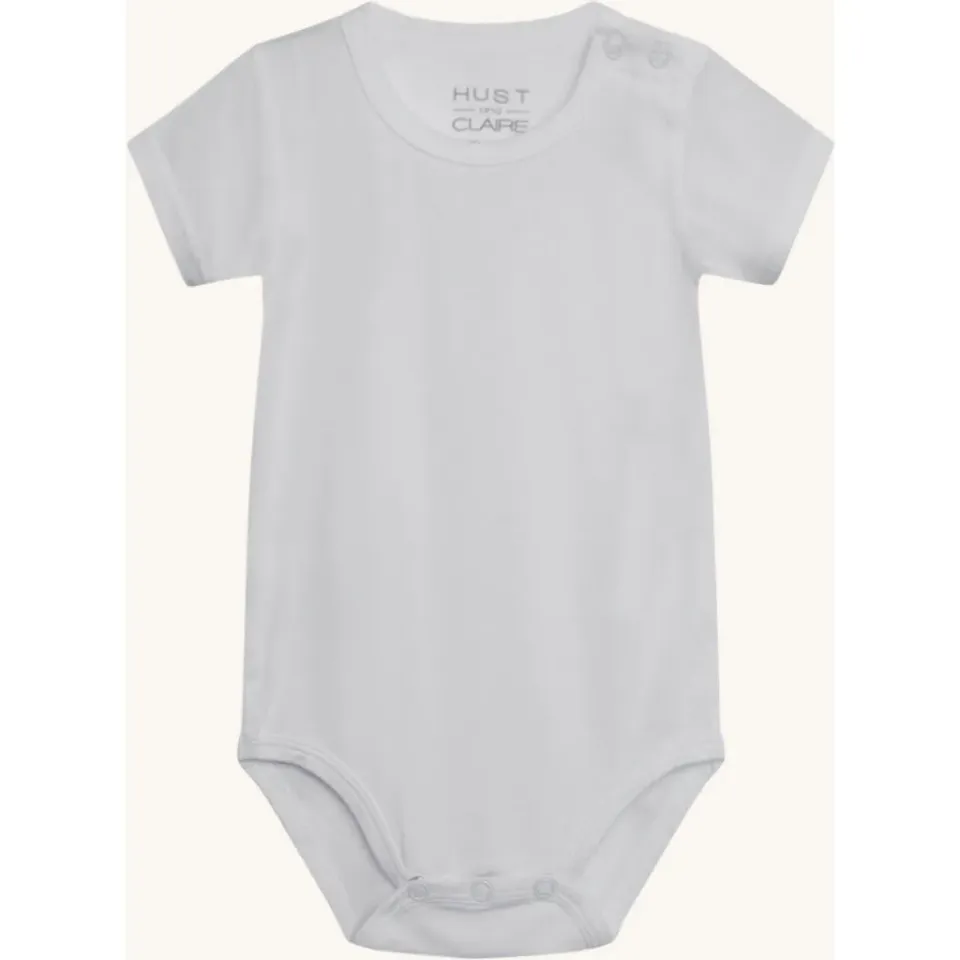 Hust & Claire HCBue Solid body White bambus kort ærme