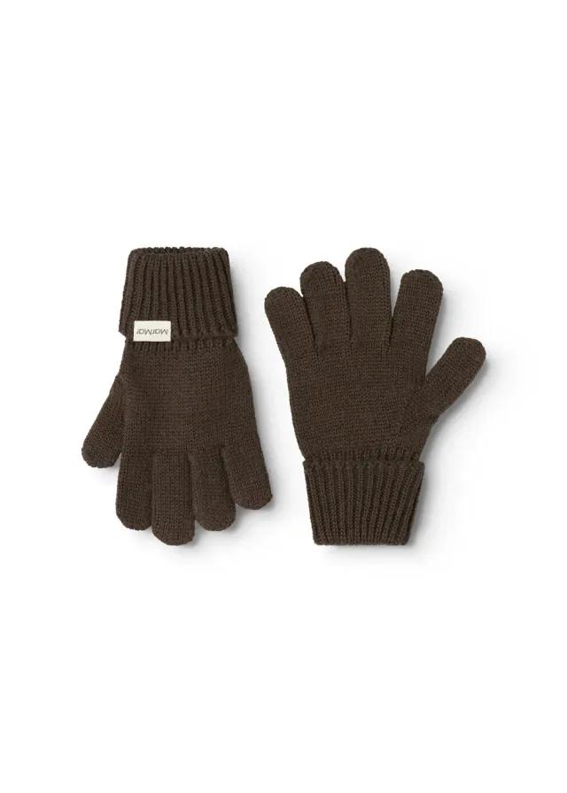 MarMar Aske strikhandsker Dark Roast uld