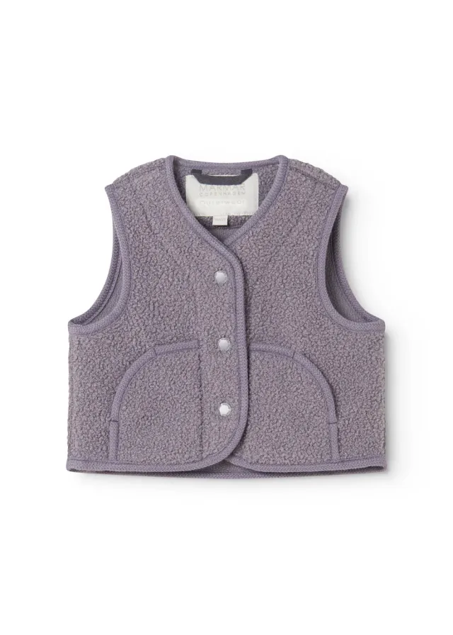 MarMar Ollas Waistcoat teddyvest Purple Suede