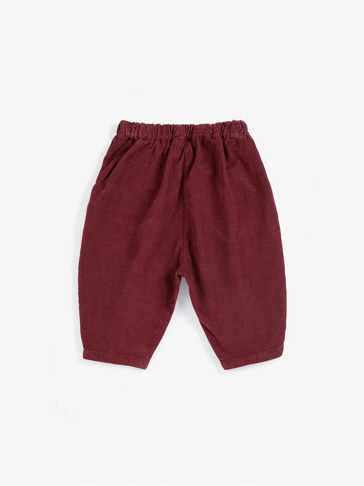 Bobo Choses Curious Owl fløjlsbukser bordeaux økologisk