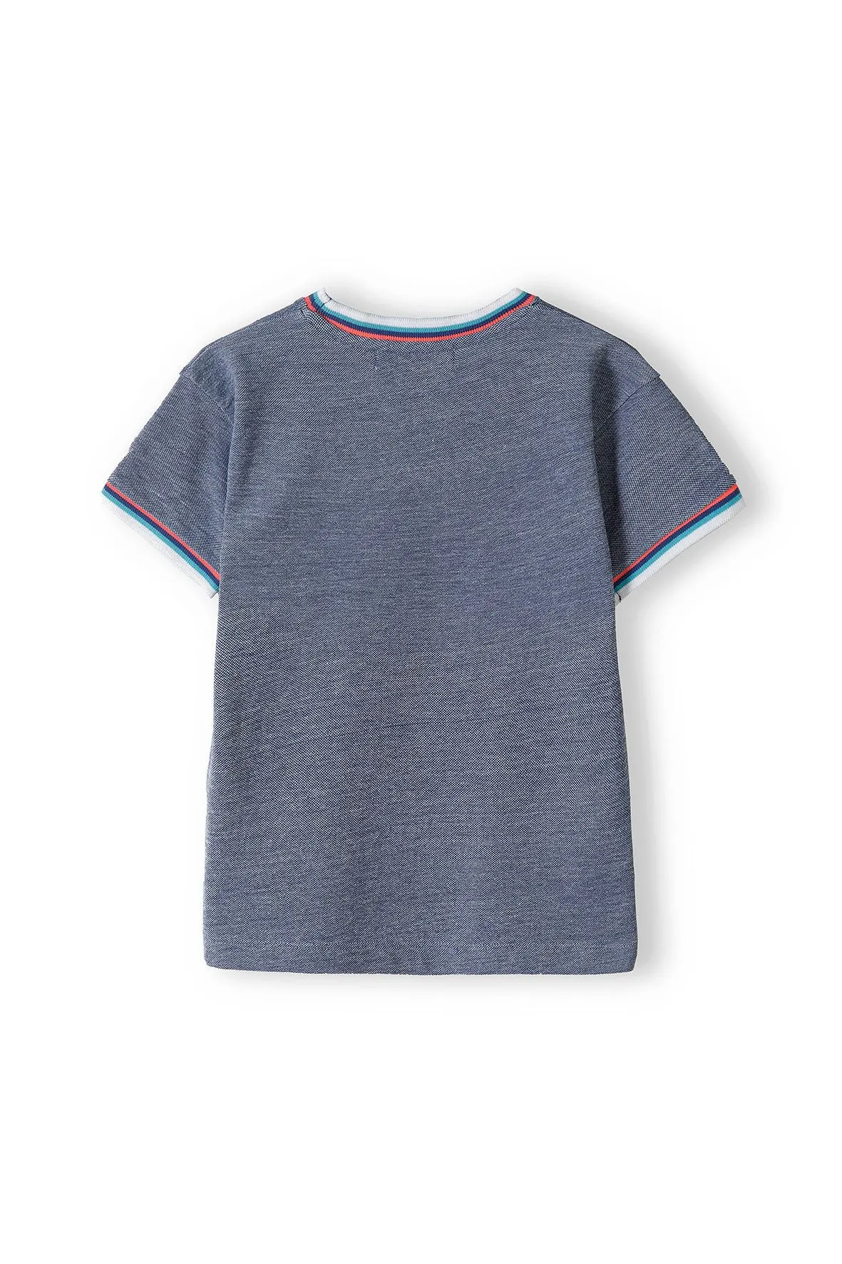 Minoti 38259 piqué T-shirt blå dreng
