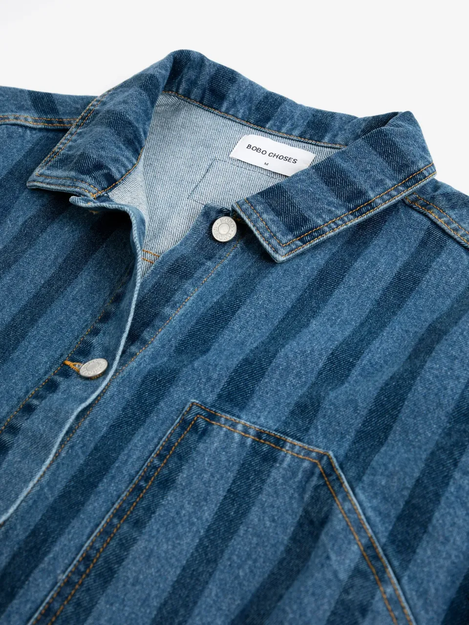 Bobo Choses SB126AD105 Stripe denimjakke blå
