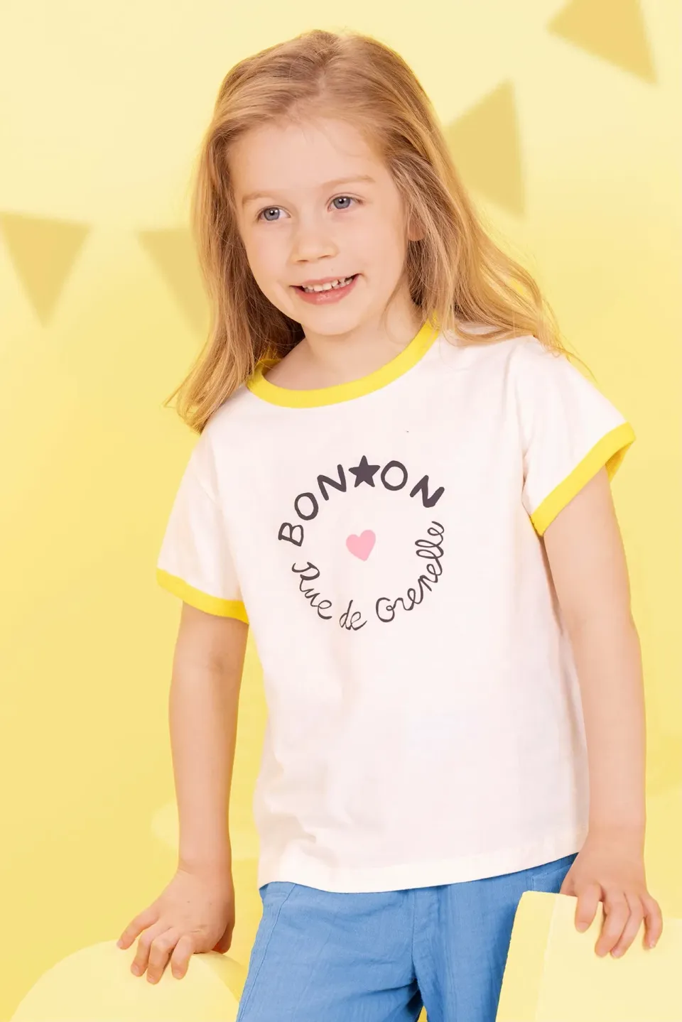 Bonton Napo t-shirt hvid bomuld print Milk 3A