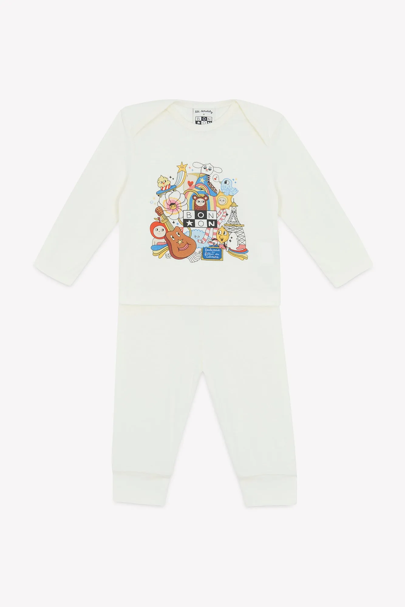 Bonton Patino pyjamas écru bomuld 3 mdr-3 år