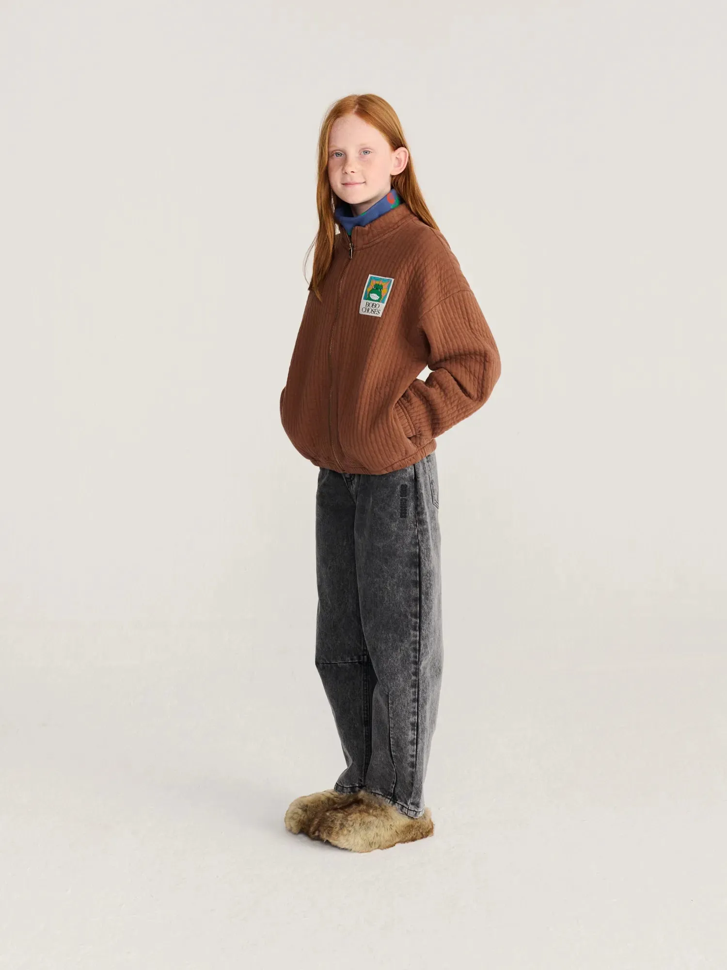 Bobo Choses Beast Tag sweatshirt brun 2-3 år quiltet