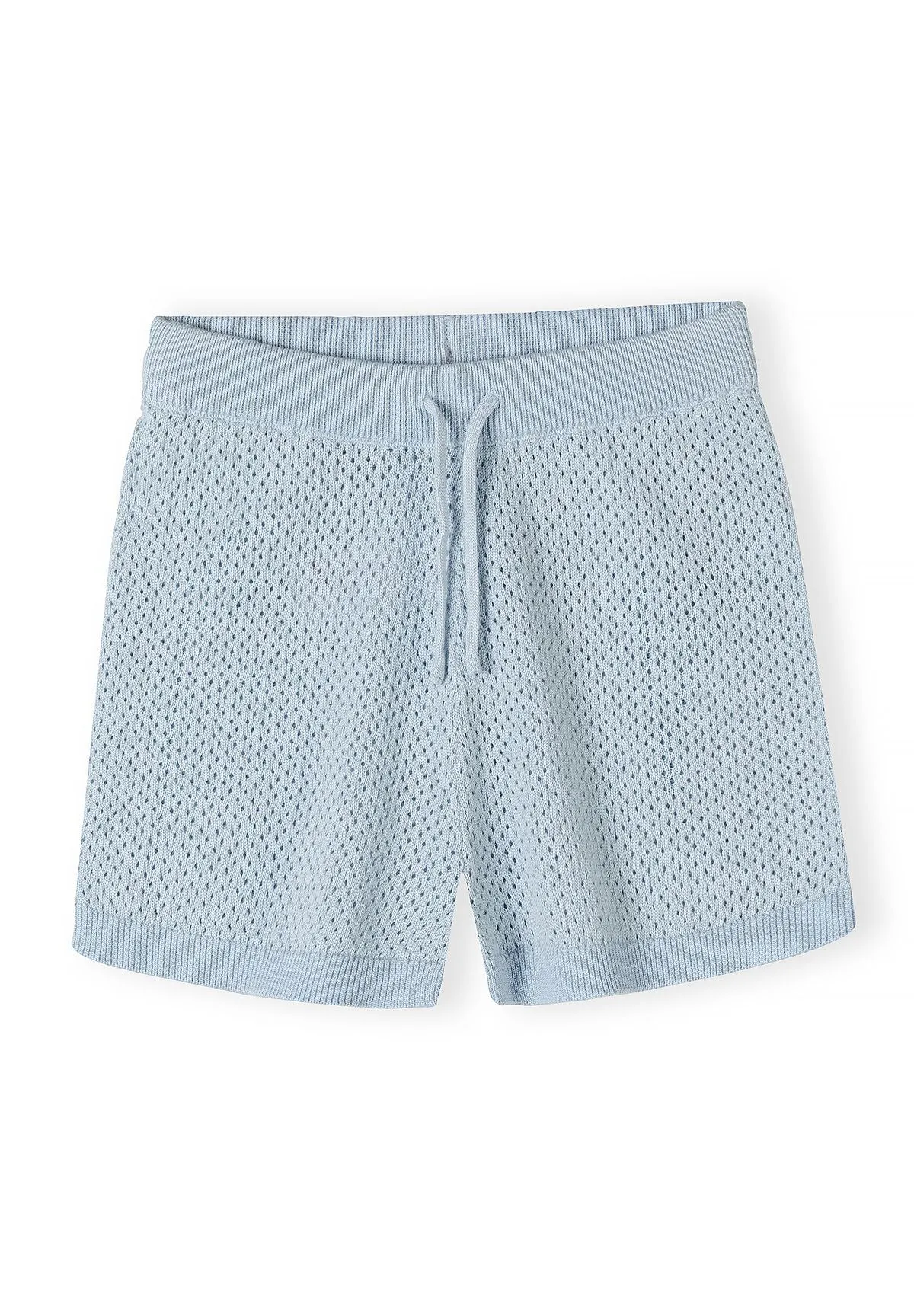 Minoti 44722 strikset lyseblå polo shorts