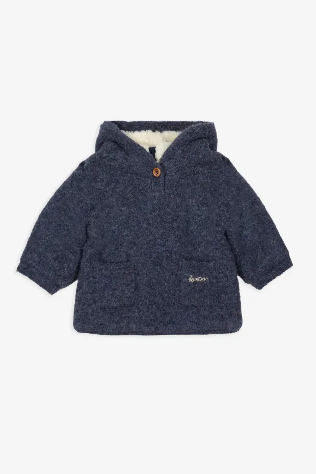 Bonton Pastille King Blue Sherpa poncho blå