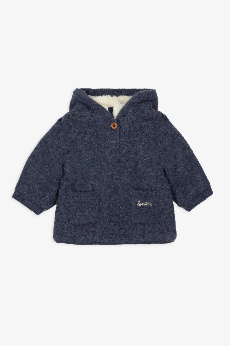 Bonton Pastille King Blue Sherpa poncho blå