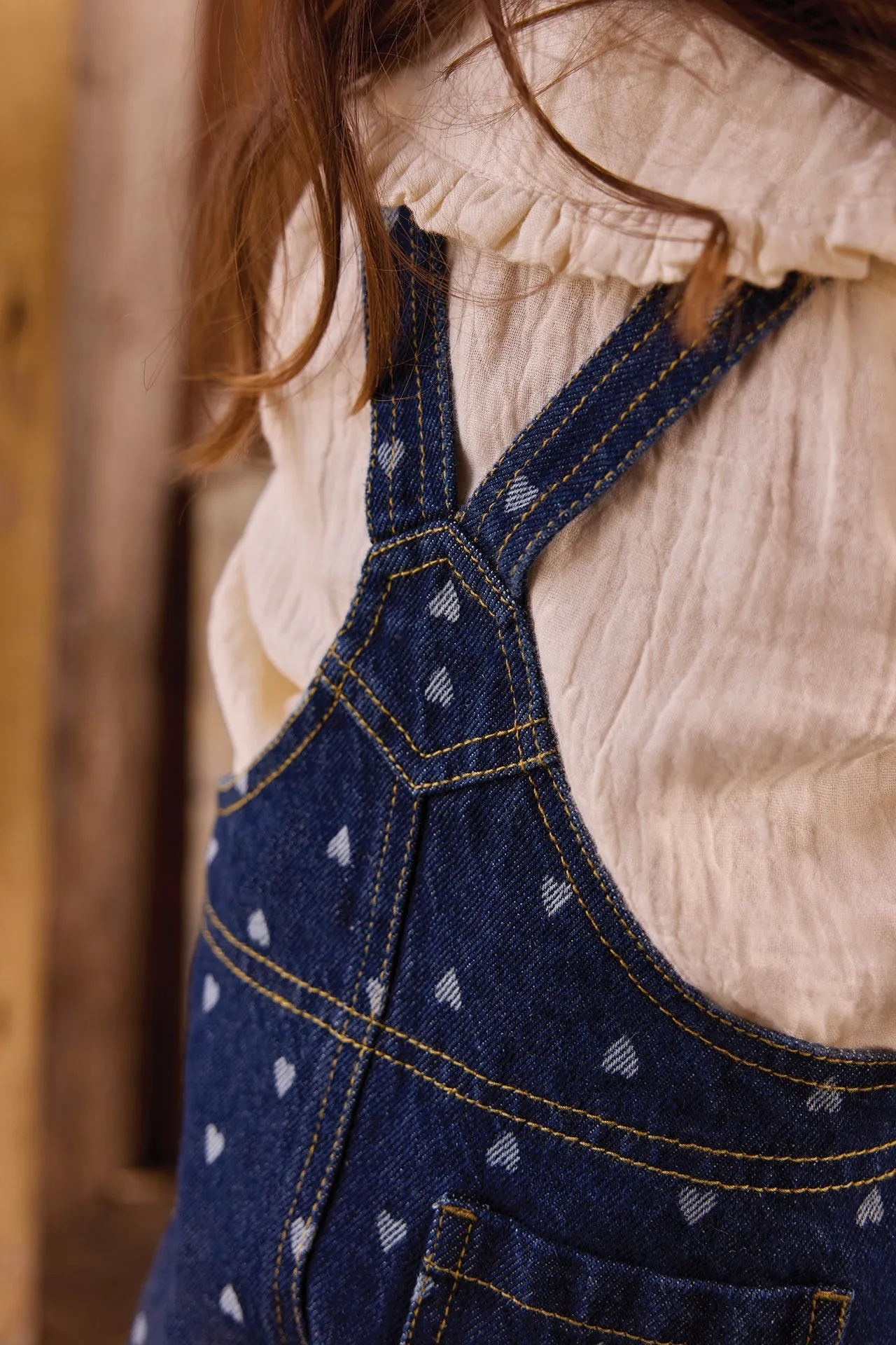 Bonton Puzzle smækbukser Denim Cœur hjerter