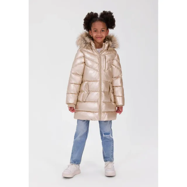Minoti 45284 vinterfrakke guld glans parka