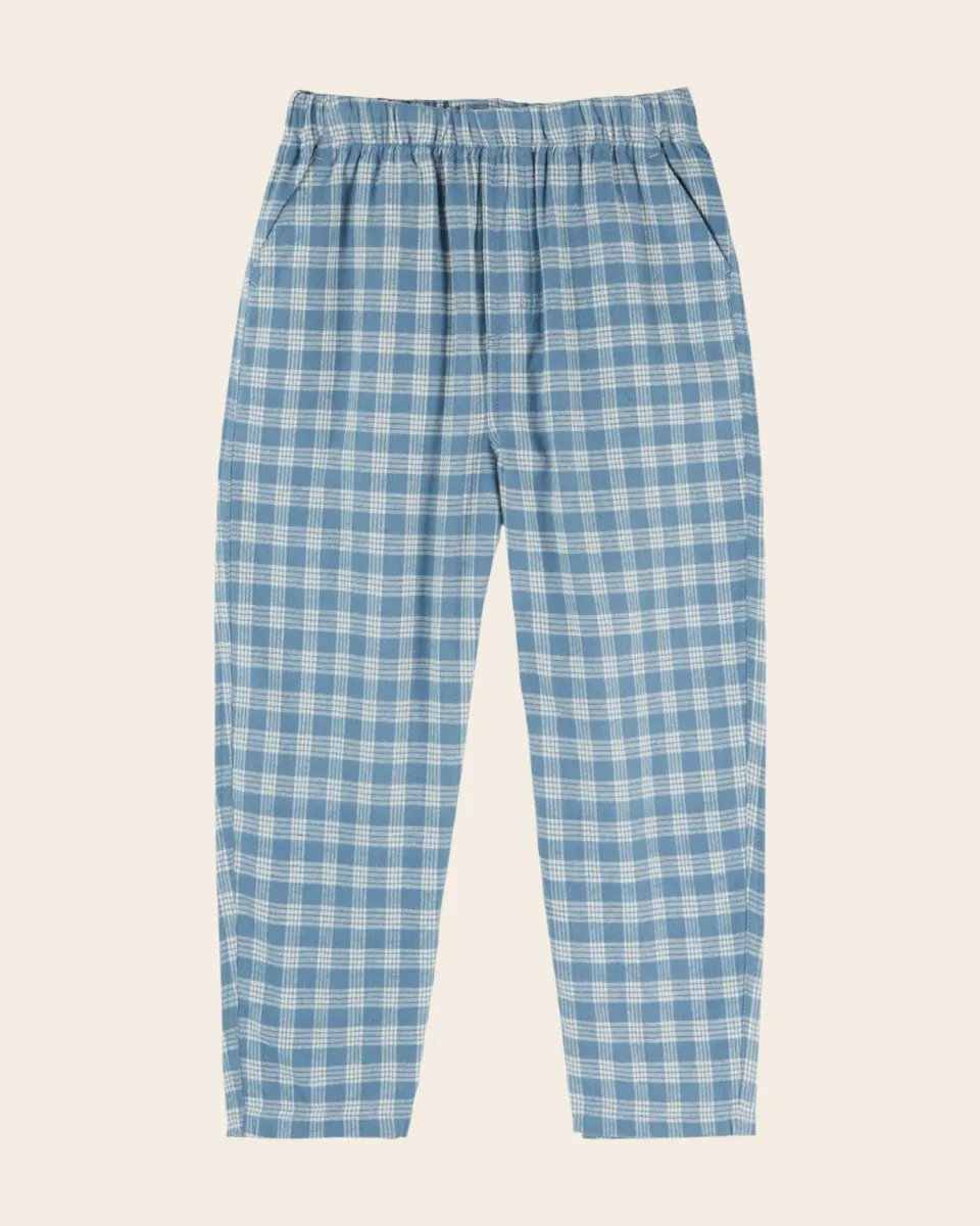 Emile et Ida Carreaux bukser blå ternet flannel