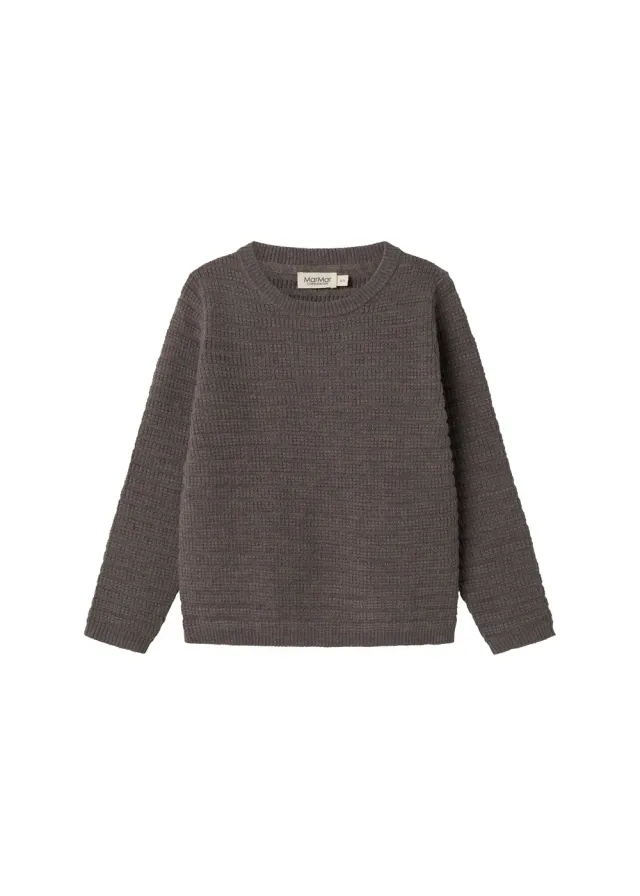 MarMar Tano striktrøje Dusty Brown Mel. merino