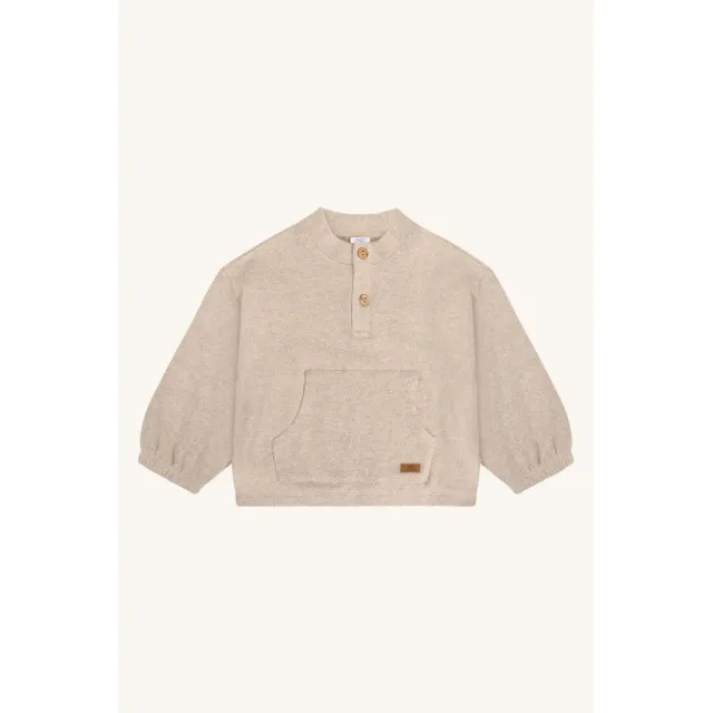 Hust & Claire Sigurt sweatshirt beige melange økologisk