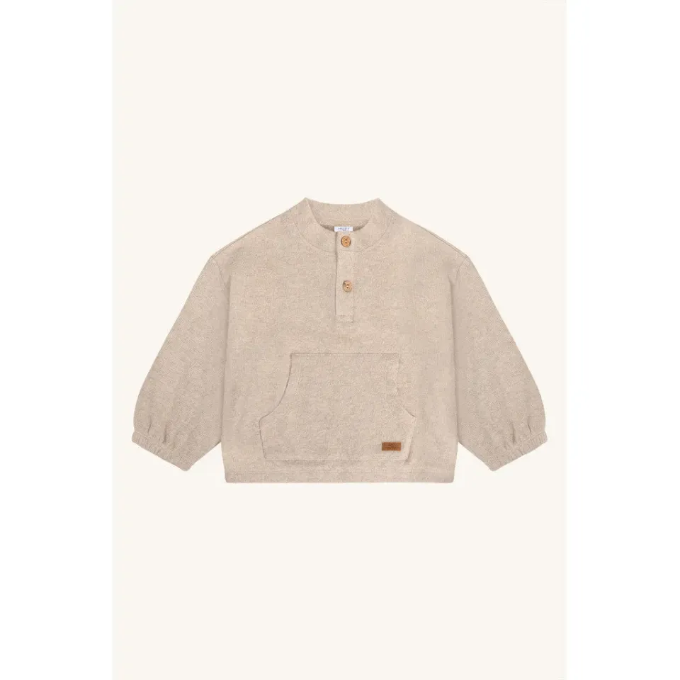 Hust & Claire Sigurt sweatshirt beige melange økologisk
