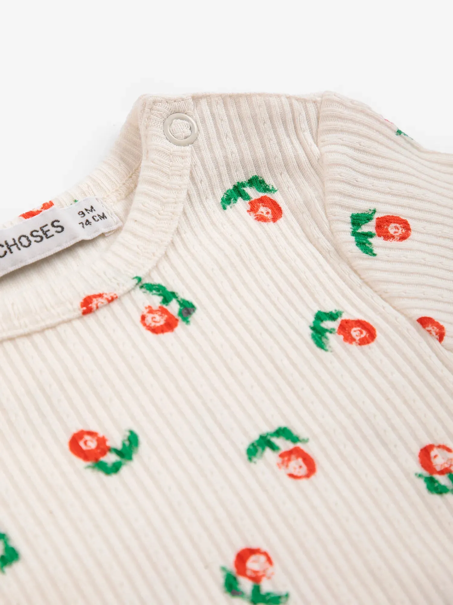 Bobo Choses Stamp Bloom body offwhite økologisk slim