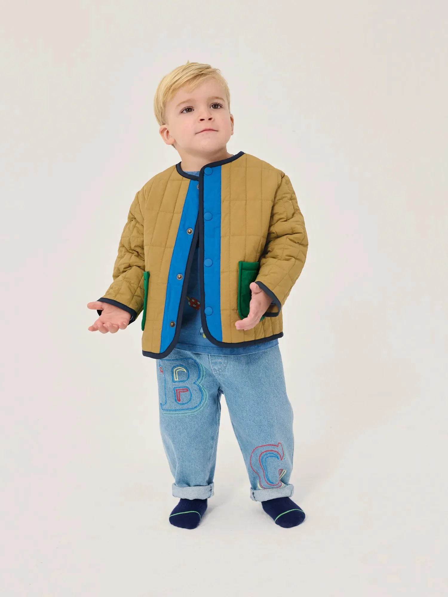 Bobo Choses All About Monsters BC light padded jacket khaki 12M