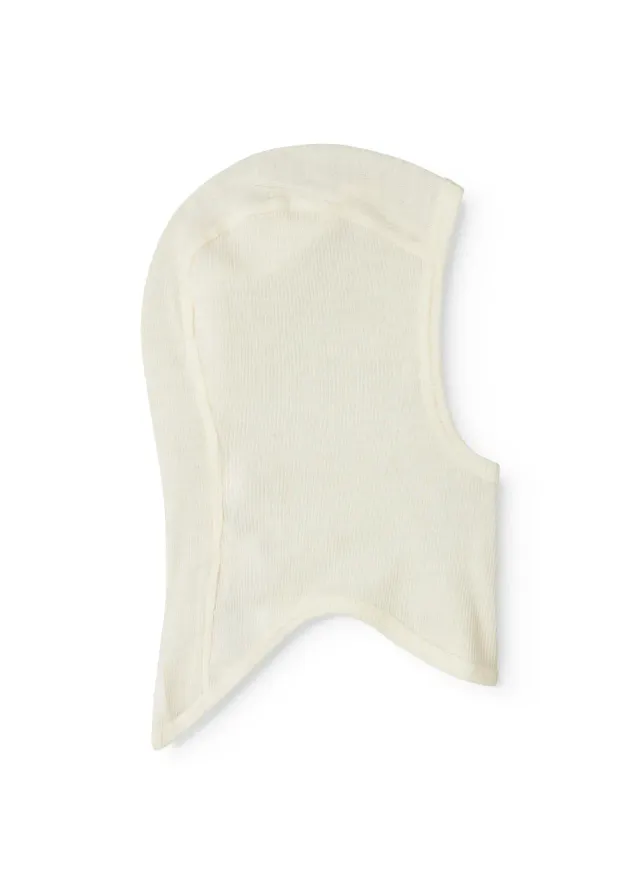 MarMar Wool Rib Balaclava elefanthue Natural uld