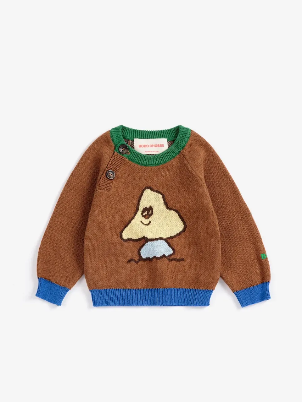 Bobo Choses Mush Monster striktrøje brun økologisk