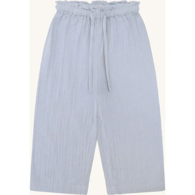 Hust & Claire Tita Dobby bukser Zen Blue bomuld