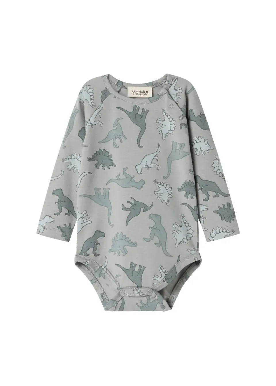MarMar Bo bodystocking Dino Jungle økologisk bomuld