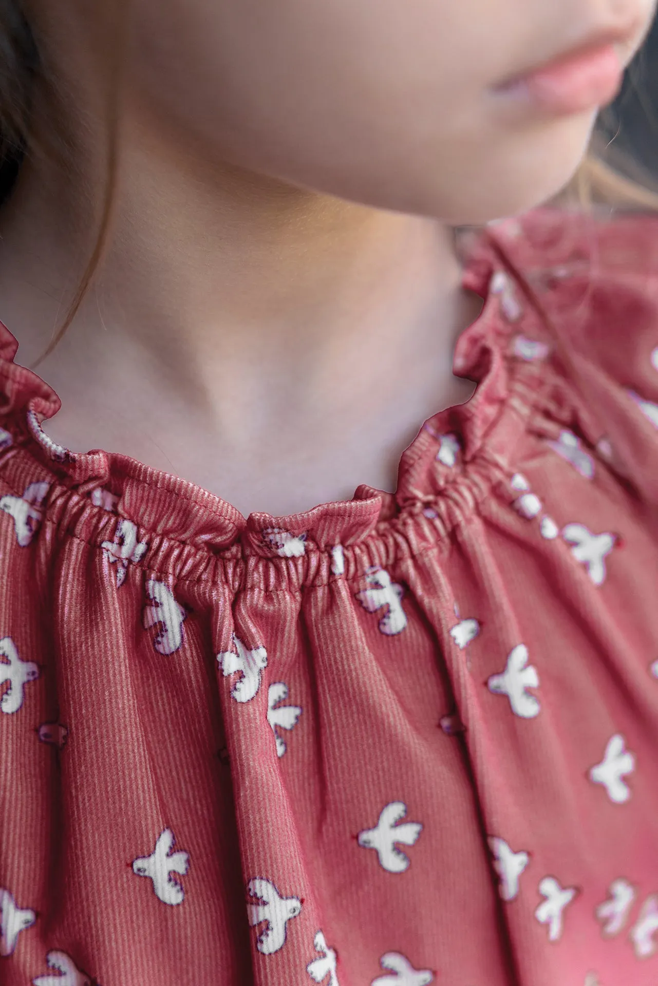 Bonton Dahlia kjole Little Birdy fugle rosa
