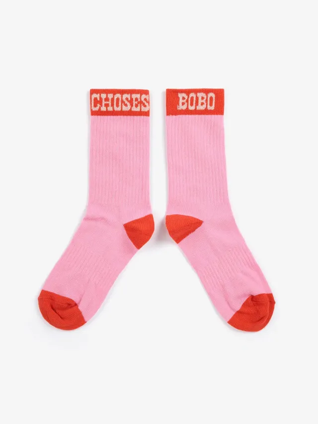 Bobo Choses Pop lange strømper fuchsia 23-25 øko