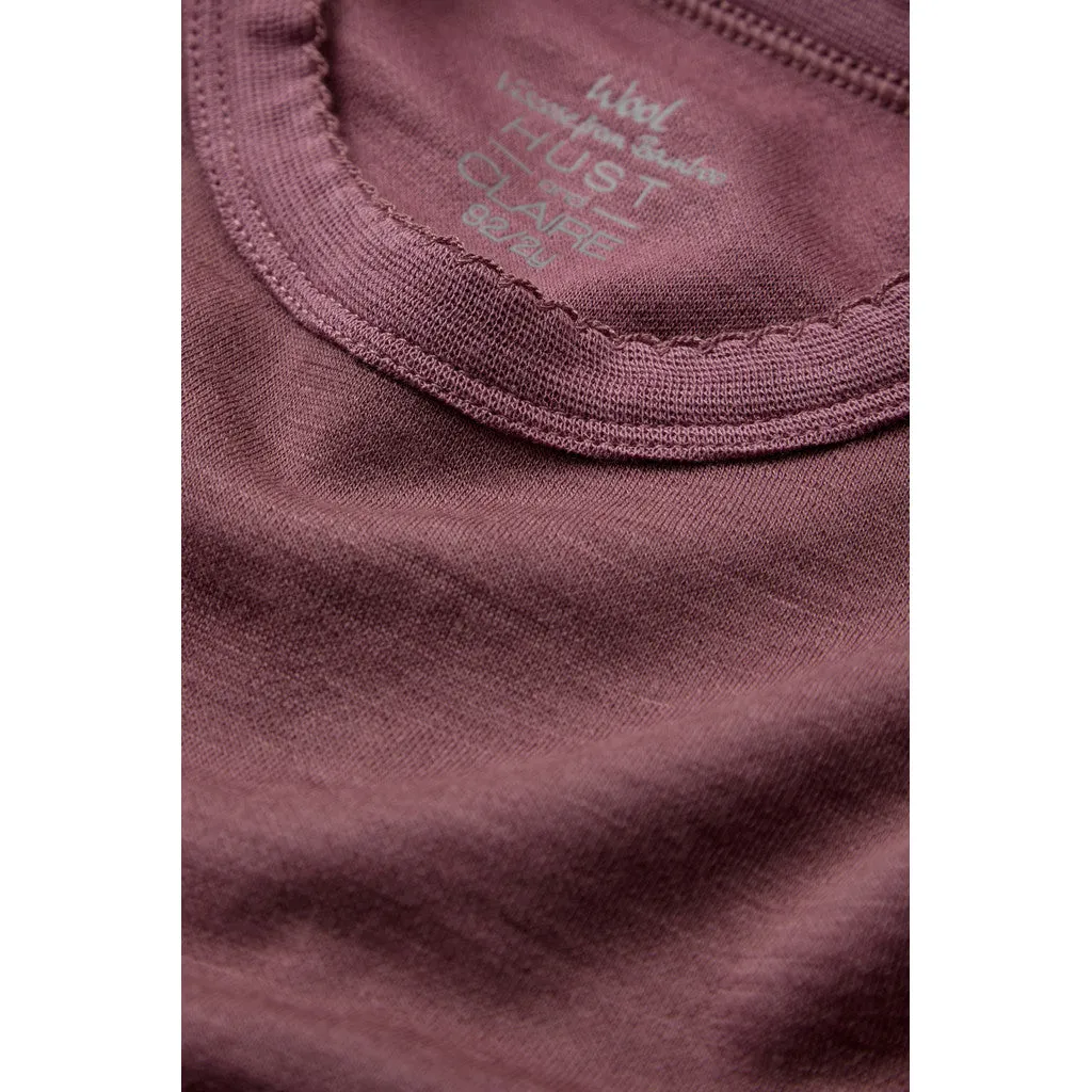 Hust & Claire Abba langærmet uldbluse Old Rose bambus