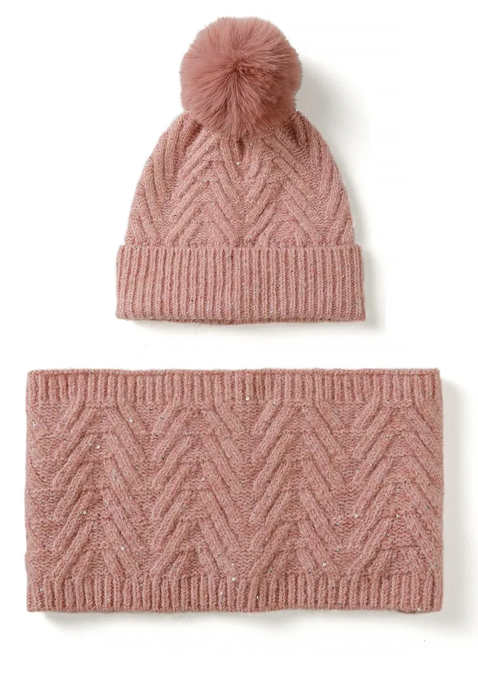 Minoti 45914 hue- og loopsæt pink til piger
