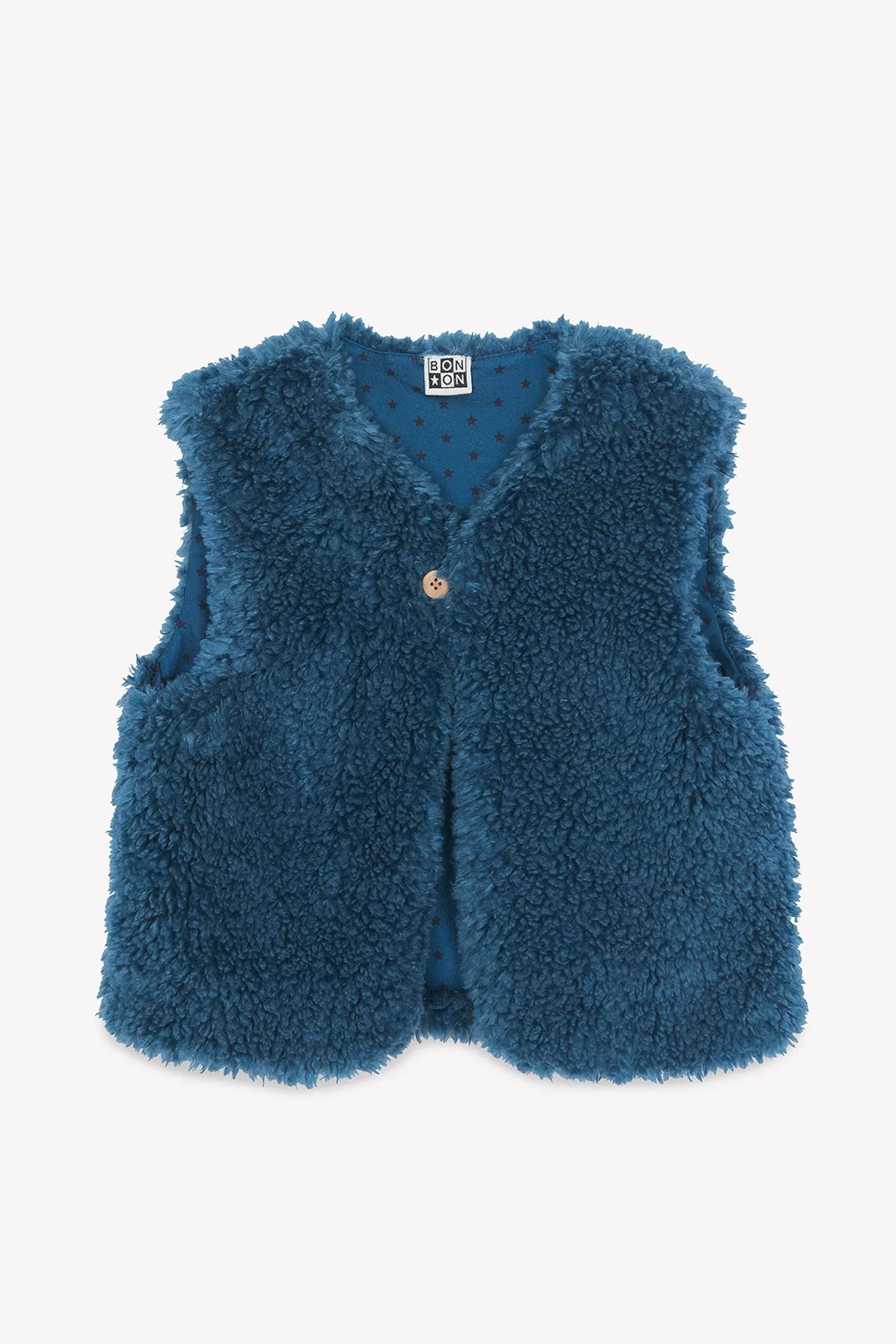 Bonton Beti Blue Lake vest sherpa blå